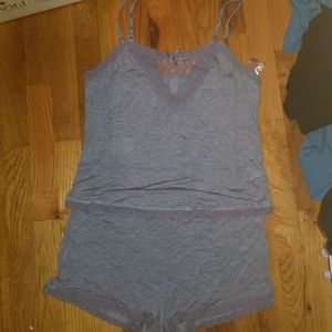 KIMCHI BLUE Gray Tencel Cami & Boyshort Set NEW